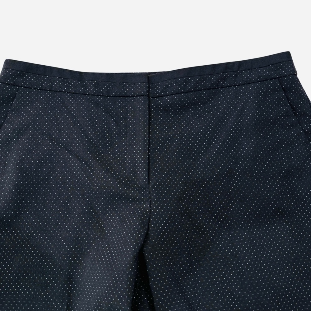 Talbots Size 12P Black w/White Pin Dots Wool Polyester Lined Trousers Pockets